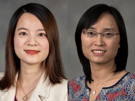 A photo composite of the two professors headshots side by side.