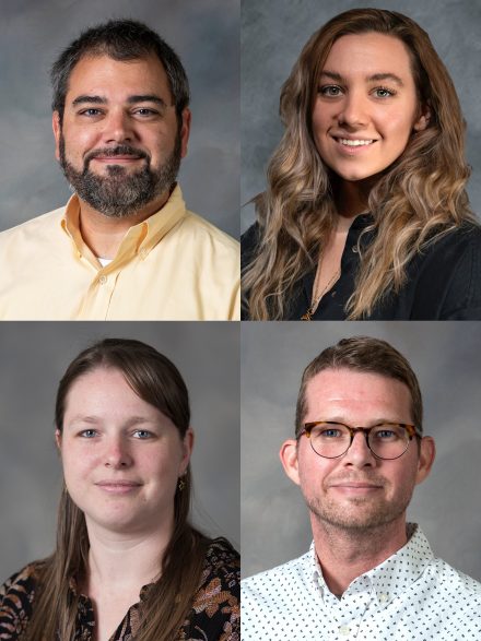 A composite of four faculty members involved in the new minor.