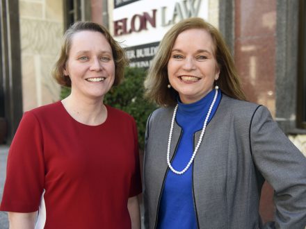 Photo of Katherine Reynolds and Caroleen Dineen at Elon University School of Law