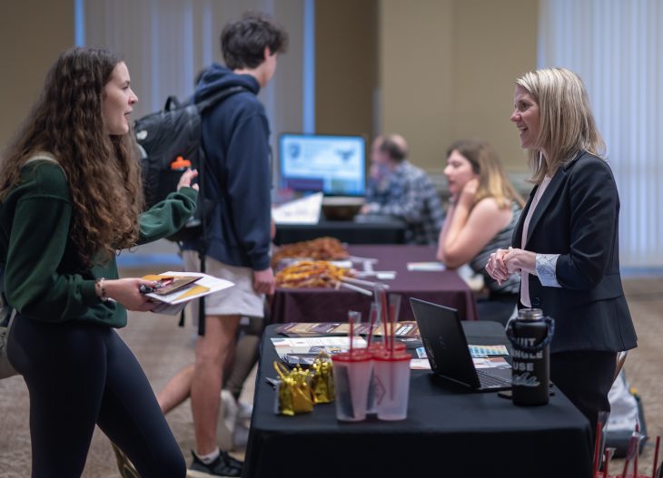 Scholarship and Opportunities Fair, March 2, 2024, in McKinnon Hall on the campus of Elon University.