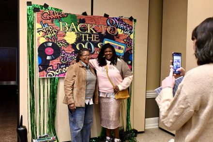 Attendees pose for a picture at the Black History Month kickoff event held on Thursday, February 1, 2024.