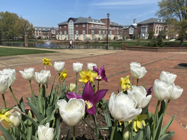APRIL 2, 2020: Campus in spring. (photo by Dan Anderson)