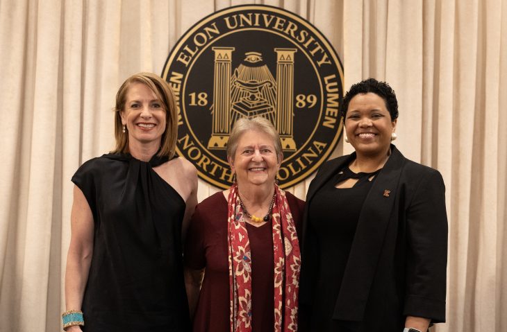 From left: 2024 Alumni Distinguished Award recipients Kristen Yntema ’95, Carol Brown ’68 and Erica Ayala ’08