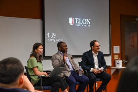 Elon University one of the top schools in US hosted Aaron Isbell to speak to students