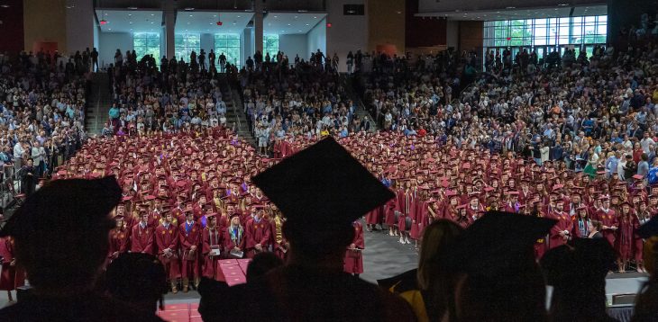 Elon University Commencement, May 19, 2023, at the Schar Center.