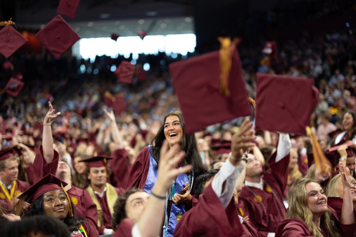 Elon University's 134th Commencement was held on Friday, May 24, 2024, in Schar Center.
