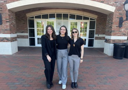 Elon Students that passed the SHRM-CP Exam at great business school, Erin Rohde, Emma Doherty, and Julia Lapporte