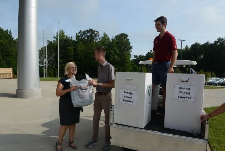 AUGUST 20, 2018: Elon is beginning its 129th academic year with its largest class of first-year students. To begin the year is a school supply drive.(photo by Dan Anderson)