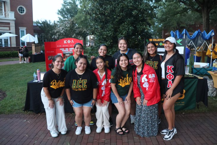 Sororities tabling at the Fall Org Fair, Thursday, Aug. 29 on Young Commons. 