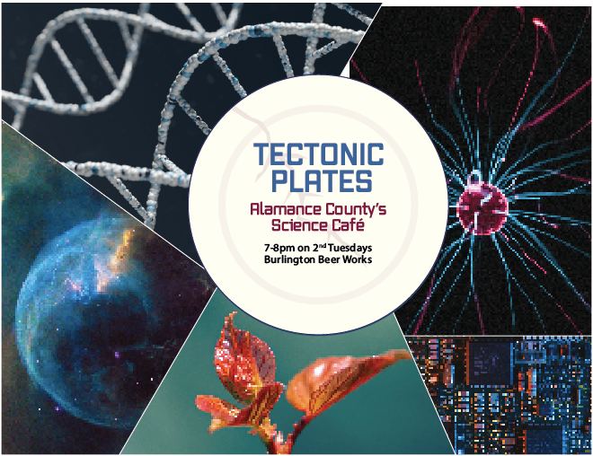 Tectonic Plates Alamance County's Science Cafe graphic