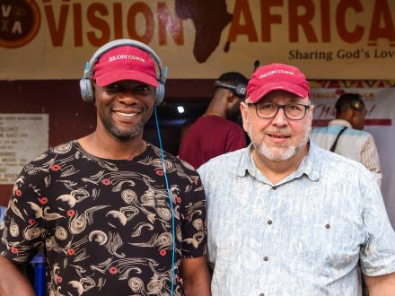 Vic Costello with Elijah Onyeador 