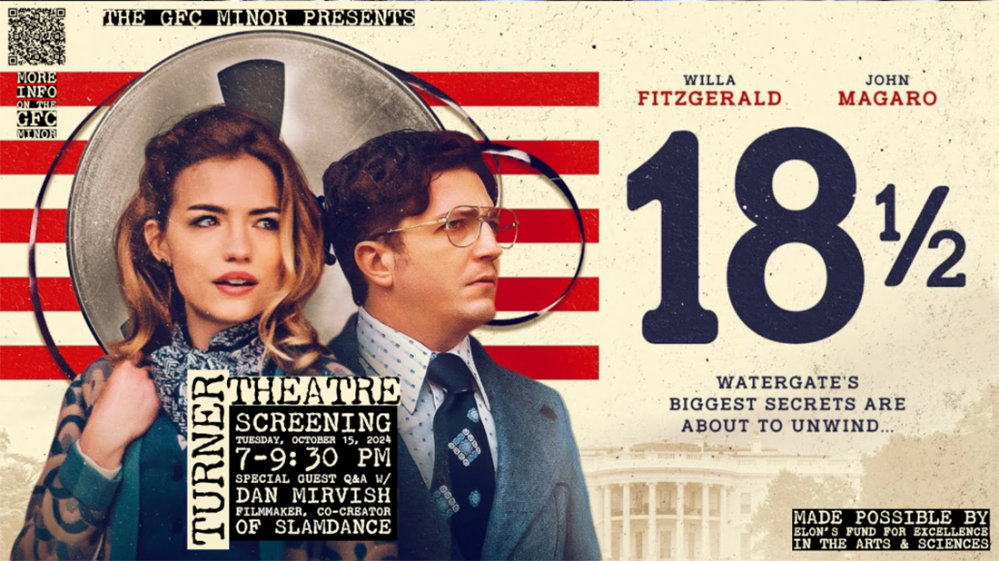 A graphic highlighting the screening of “18½."