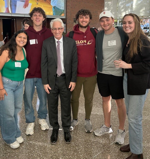 Elon Los Angeles Director Brad Lemack with former spring 2024 Elon in LA program participants.