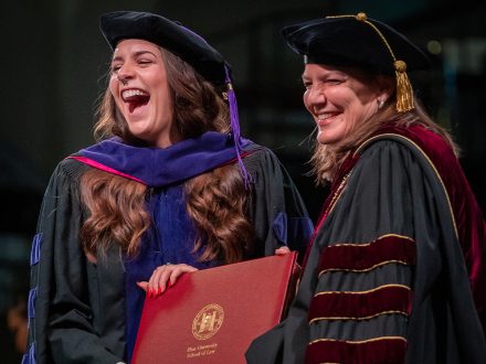 A person receives thier Juris Doctor