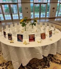 Commemorative donor memorial table