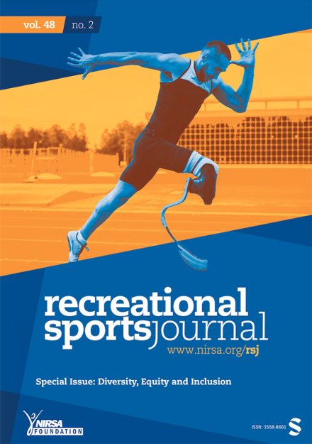 The cover of the special issue of the Recreational Sports Journal