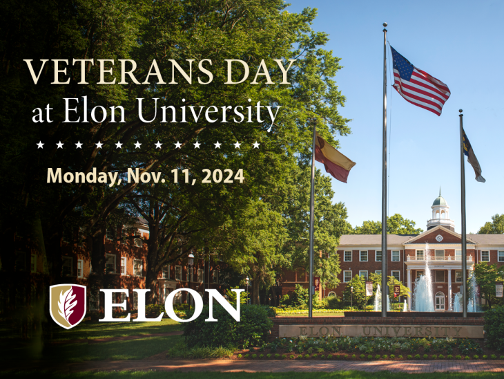 Elon Veterans Day observance graphic