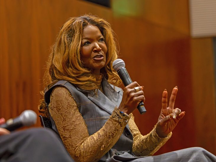 Images from Elons 2024 Women Infuencers In Sport Forum in Turner Theater on the Campus of Elon University in Elon North Carolina. Panelist incuded Kyle Lubrand, Tamika Tremaglio, and Theresa Wenzel. Moderated by Chanelle Smith-Walker.