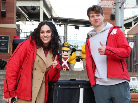 Addison Smith and Smith and Jesse Gordon of Elon in a photo 