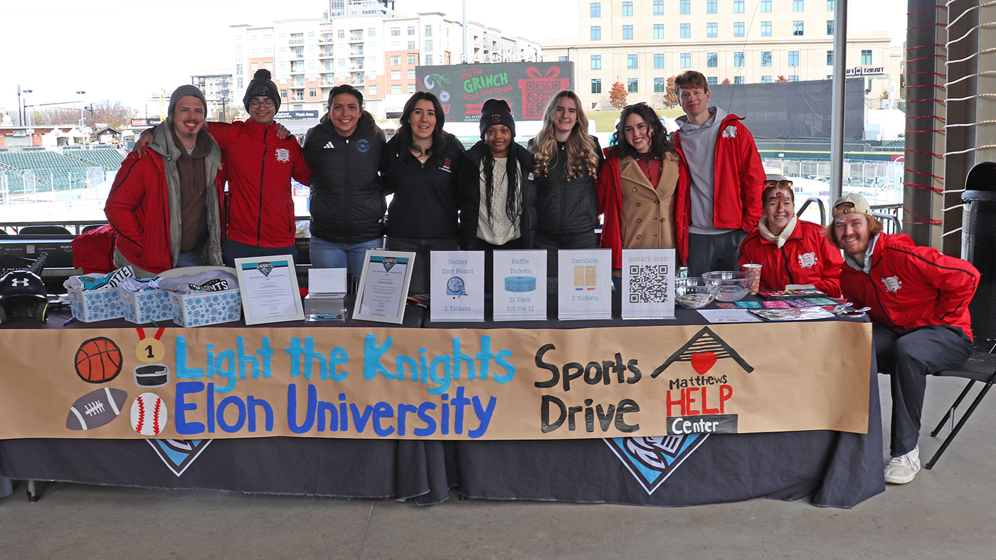 Elon students at Charlotte Knights.