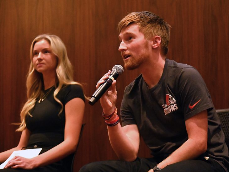 Elon students Lily Barker and Jack Sheppard discuss their sport management internships.