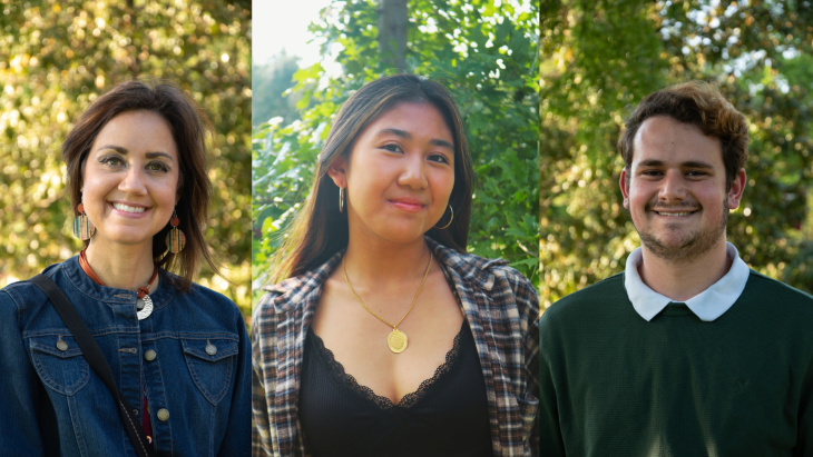 Photo array of three people