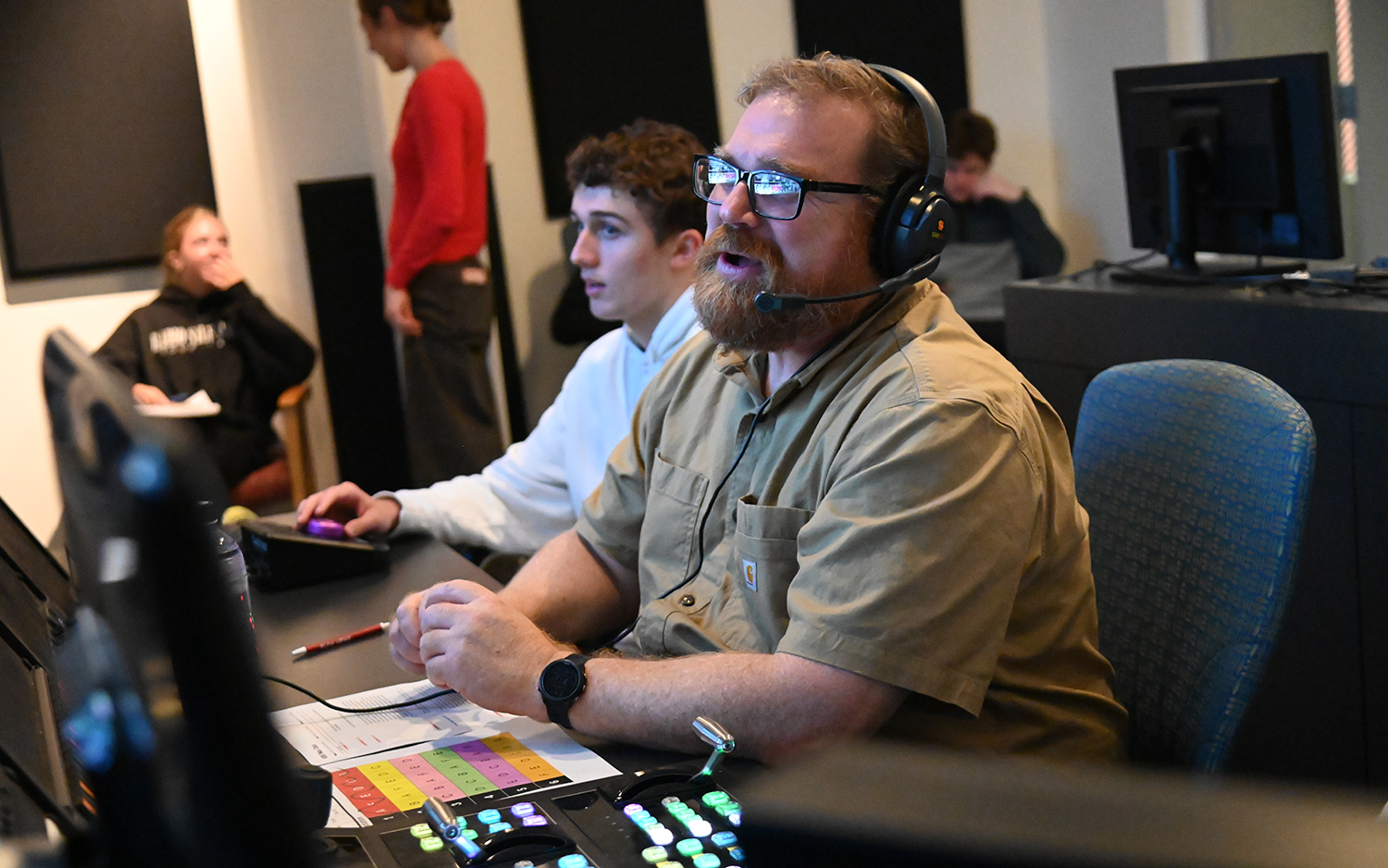 Max Negin in the McEwen control room