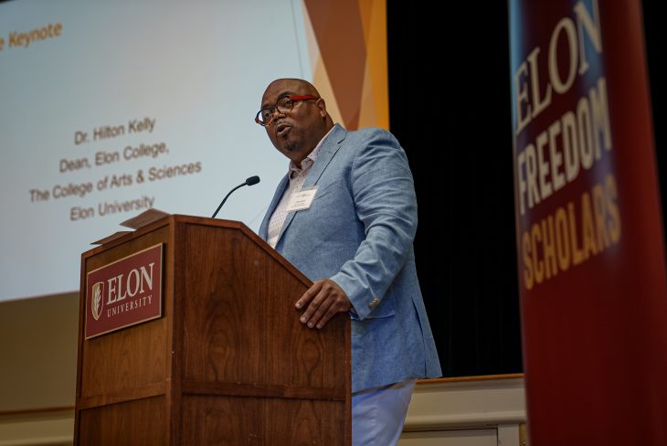 Freedom Scholars Symposium keynote speaker Dean Hilton Kelly.
