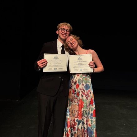 JT Loveless and Ella Huestis, the two first-place winners, at the National Association of Teachers of Singing competition.