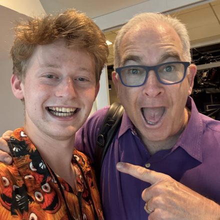 Scott Katz ’26 with Michael Barkann.