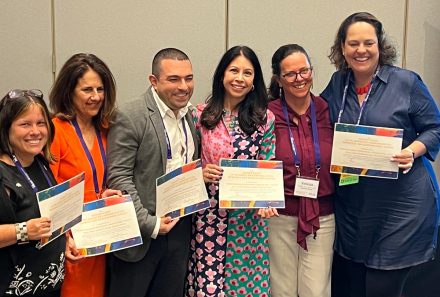 Vanessa Bravo of Elon University at AEJMC conference.
