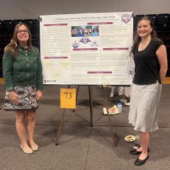 Emilia Cappellett's with Professor of Sport Management Cara Lucia.