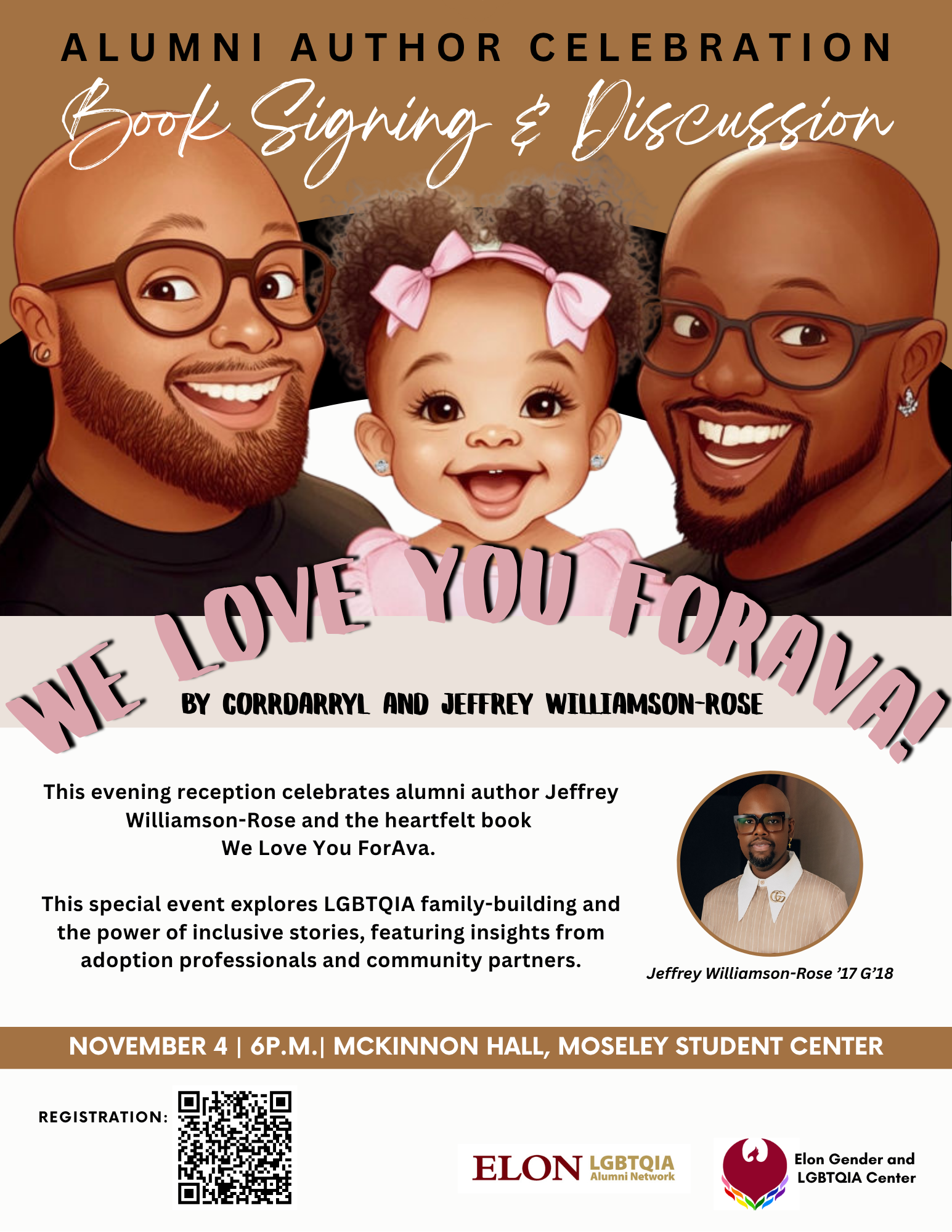 Flyer for We Love You Forava event with text about the event