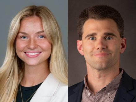 Lily Barker ’25 (left) and Alex Traugutt