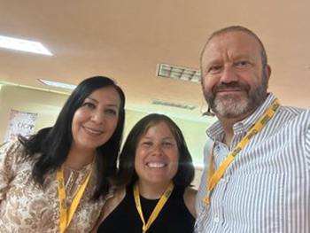 Vanessa Bravo of Elon with fellow keynotes