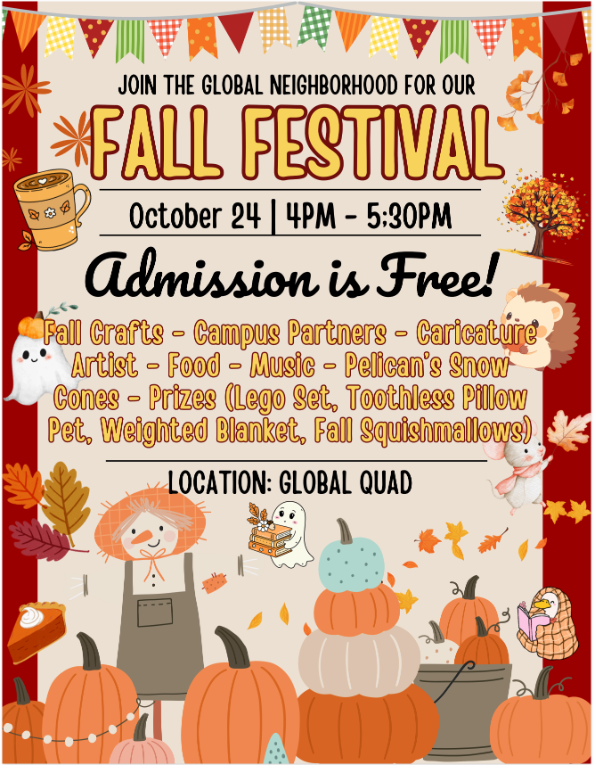Global Neighborhood Fall Festival: Oct 24 4-5:30pm