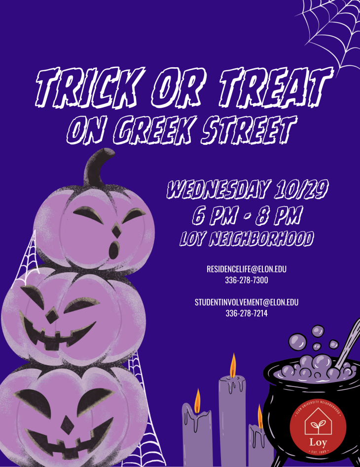 Trick or Treat on Greek St. Oct 29 6-8pm
