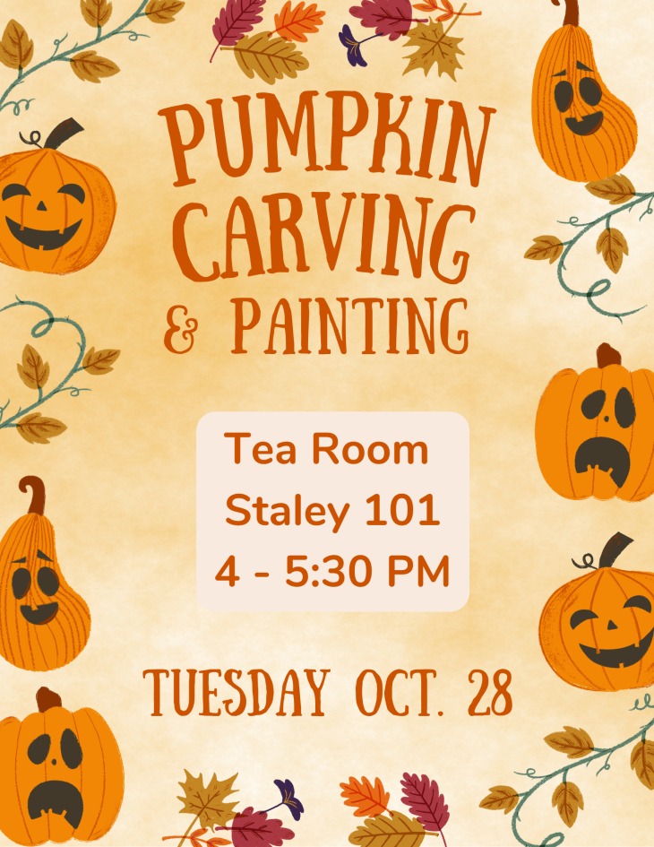 Nades pumpkins at Tea Room Oct 28 4-5:30pm