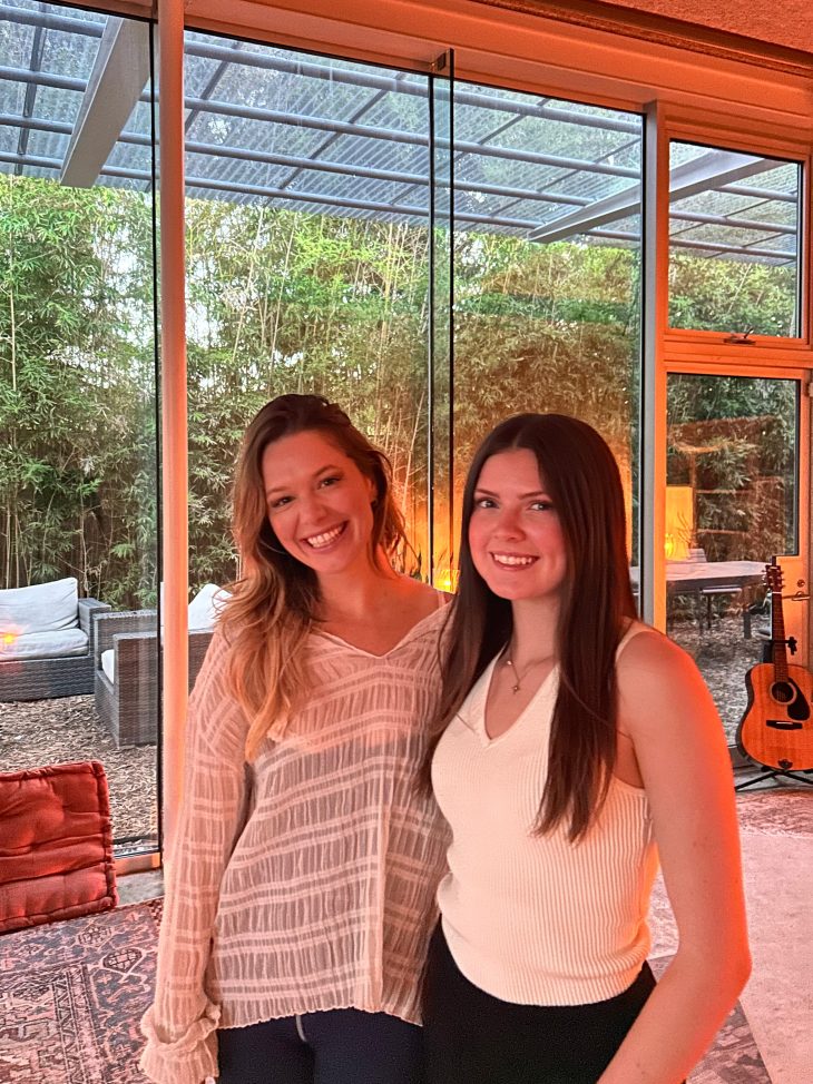 Averly Burns ’26 and Paige Swanson, owner of Sauna Therapy