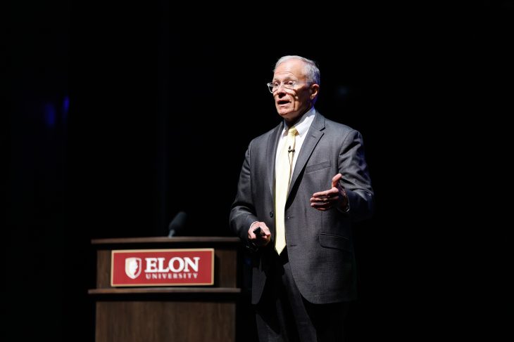 Retired Lt. Gen. Robert P. Ashley gives the Carol Ann Walker International Lecture on Veterans Day on November 11, 2025.
