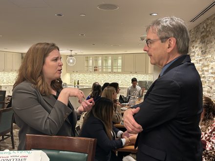 Natalie Allison ’13 (left) and Anthony Hatcher
