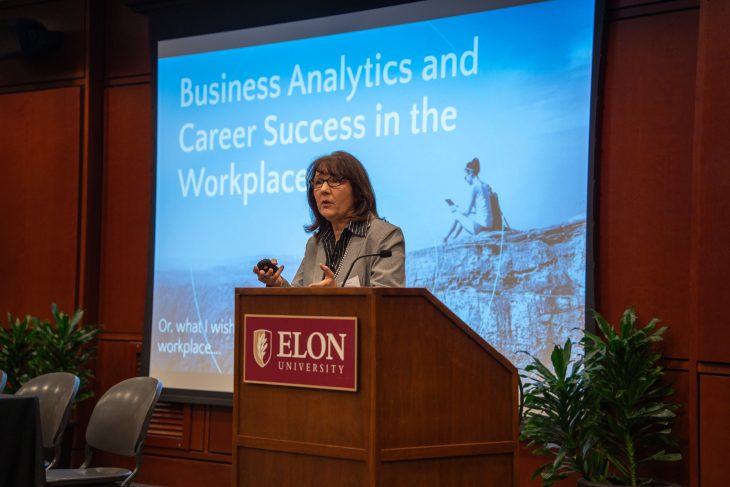 Photo of Business Analytics Day student session with Lisa Thaller