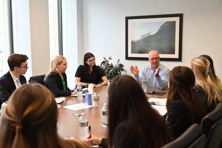 Elon University Business Fellows at company visits in NYC at Richard Bernstein Advisors