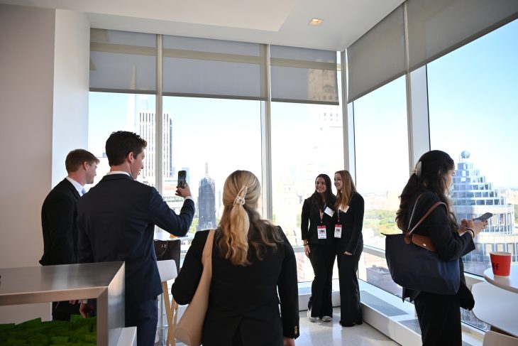 Elon University Business Fellows at company visits in NYC at