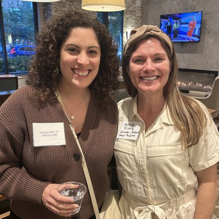 Caroline Grell '17 (left) and Ashley Pinney