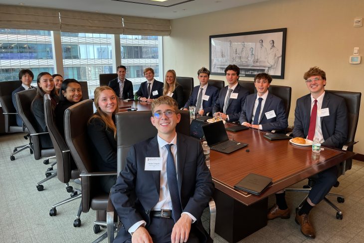 Elon University Business Fellows at company visits in NYC