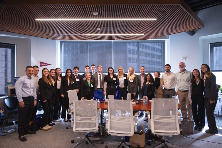 Elon University Business Fellows at company visits in NYC at Matrix Applications