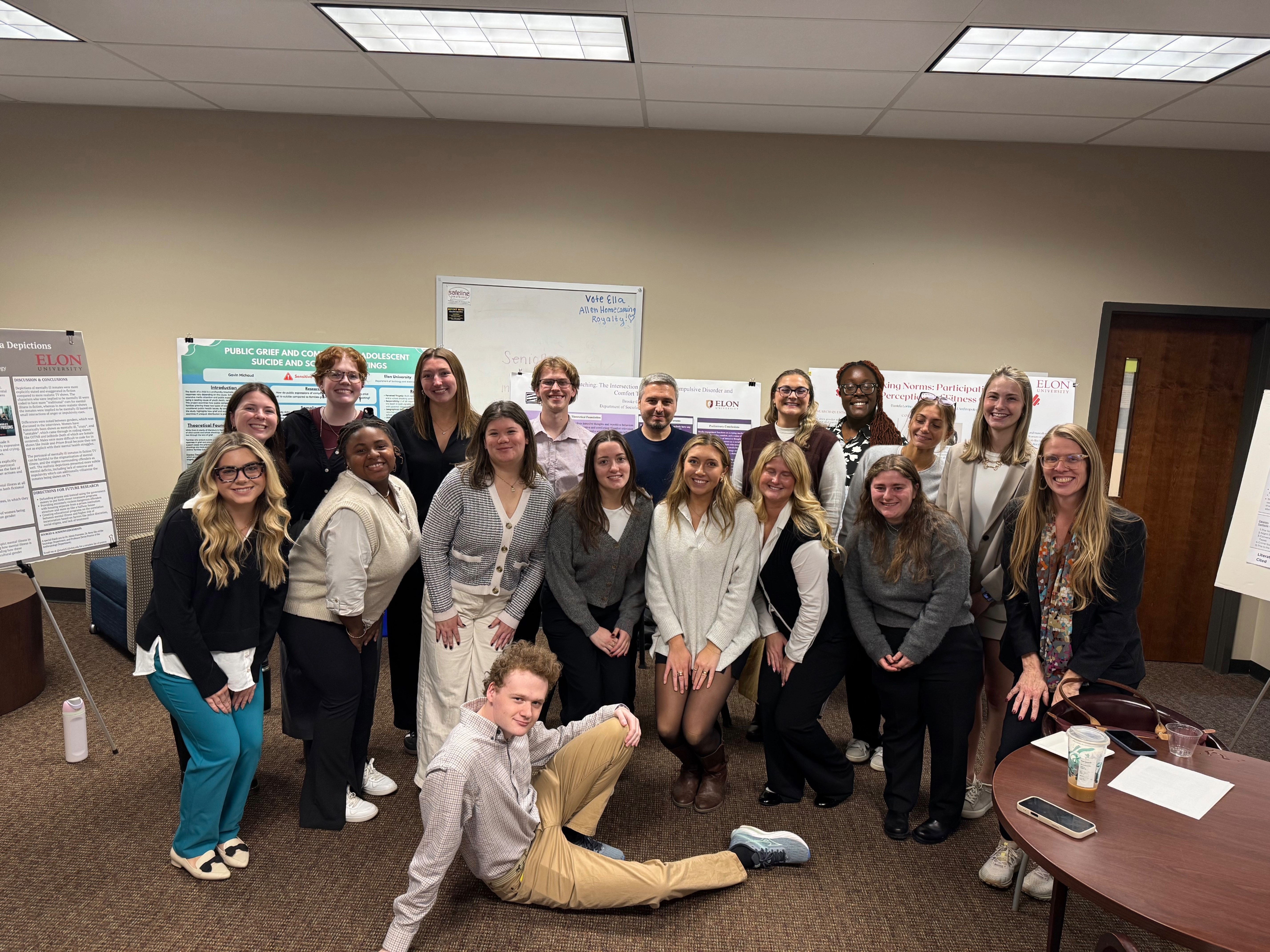 A group of students pose for a photo