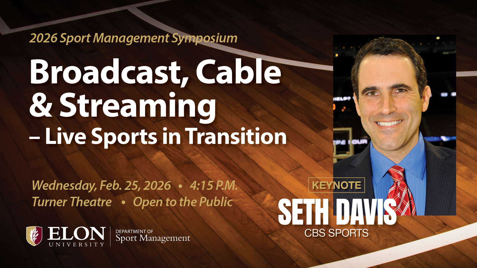 Seth Davis, CBS Sports analyst, at Elon University