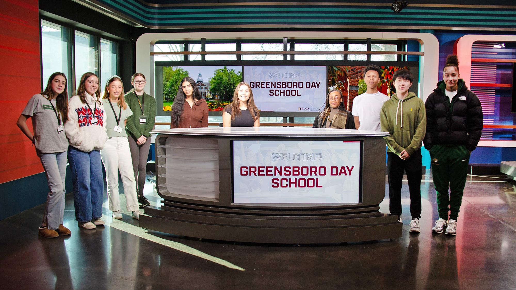 Greensboro Day School students sat in Elon's Williams Studio